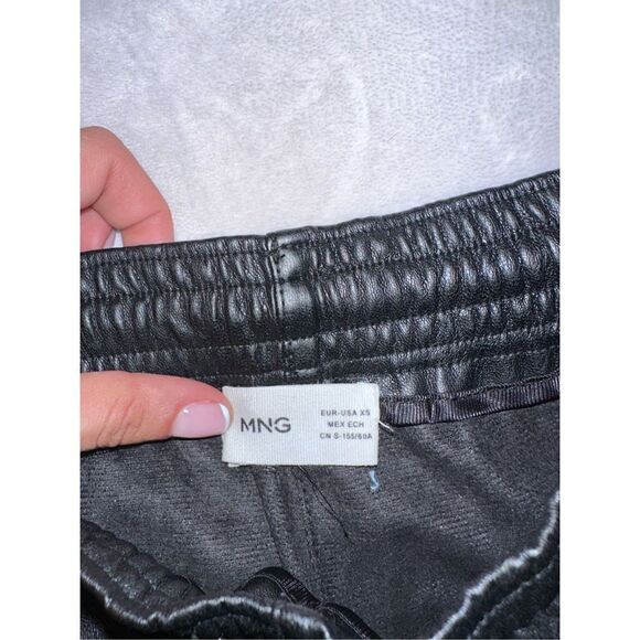 MNG leather pants size XS women’s black - Picture 8 of 8